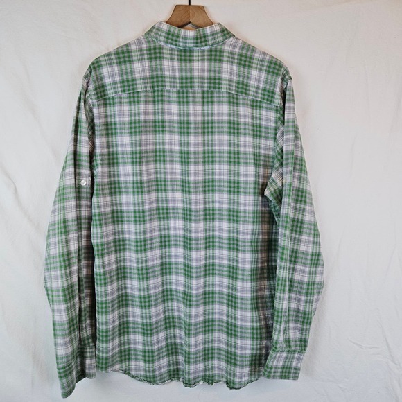 Banana Republic Men's plaid linen blend shirt, size L - Picture 4 of 5